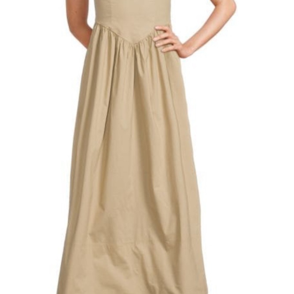 WeWoreWhat Corset Bandeau Maxi Dress - Safari